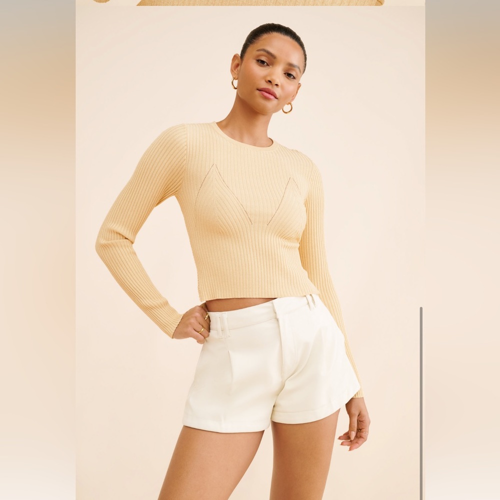 Yellow open back crop top